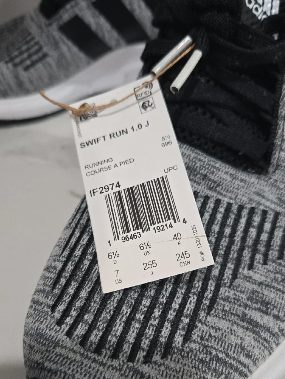 adidas Men’s Black and Gray Knit Sneakers